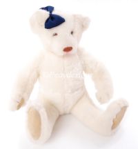 Gund BIALOSKY TEDDY BEAR White Stuffed Plush Vintage 1984